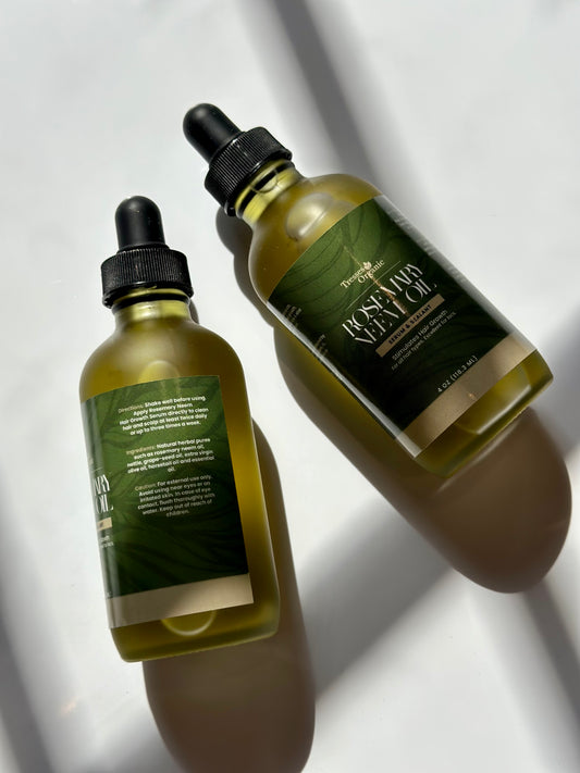 Rosemary Neem Hair Serum & Sealant - Hair Growth Oil; Handcrafted Tresses Organic Rosemary Neem Hair Growth Oil formulated with rosemary oil, neem oil, grapeseed oil, nettle, horsetail, virgin olive oil, and essential oils to nourish the scalp, reduce thinning, support bald spots and promote healthy hair growth for all hair types.